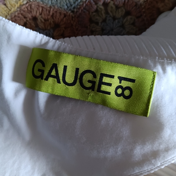 GAUGE81 Stretched Ribbed Square Neck White Bodysuit XS - Picture 6 of 8